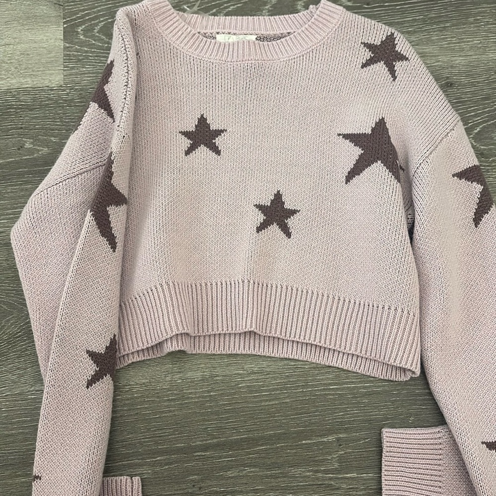 Purple star sweater